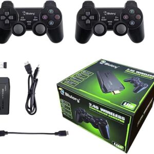 Blulory 4K Smart Video Game TV Stick | Retro Classic Console with 10,000+ Games, 32/64GB Storage, 2.4G Wireless Gamepads Controller (64GB, 10,000+ Games)