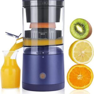 Rechargeable Electric Citrus Juicer with USB, Portable Juicer for Oranges, Lemons, and Grapefruits, Includes Cleaning Brush, Ideal for Lemon & Orange Juicing