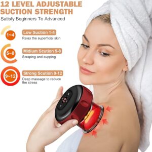 MOCHI MCFD Electric Cupping Therapy Set – 3-in-1 Smart Dynamic Cupping Machine for Cellulite Treatment, Vacuum Therapy, and Scraping Tool with 12 Adjustable Temperature & Suction Levels
